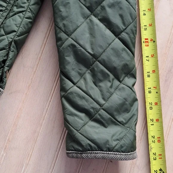 Jack Wills Cordings Quilted Barn Jacket Snap Zipper Elbow Patch Corduroy Collar - Picture 11 of 11